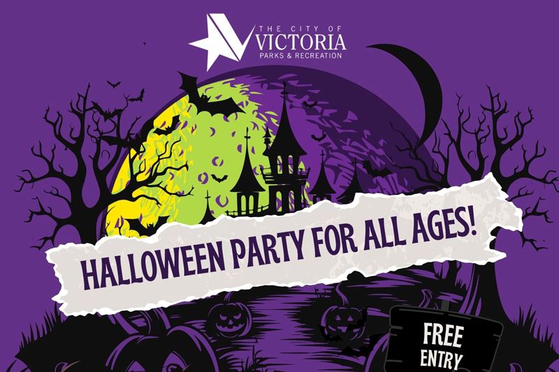 City of Victoria Parks and Recreation. Halloween Party for all ages. Free entry.