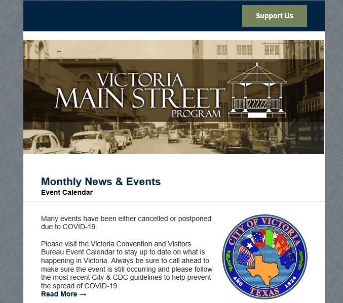Victoria Main Street Program newsletter