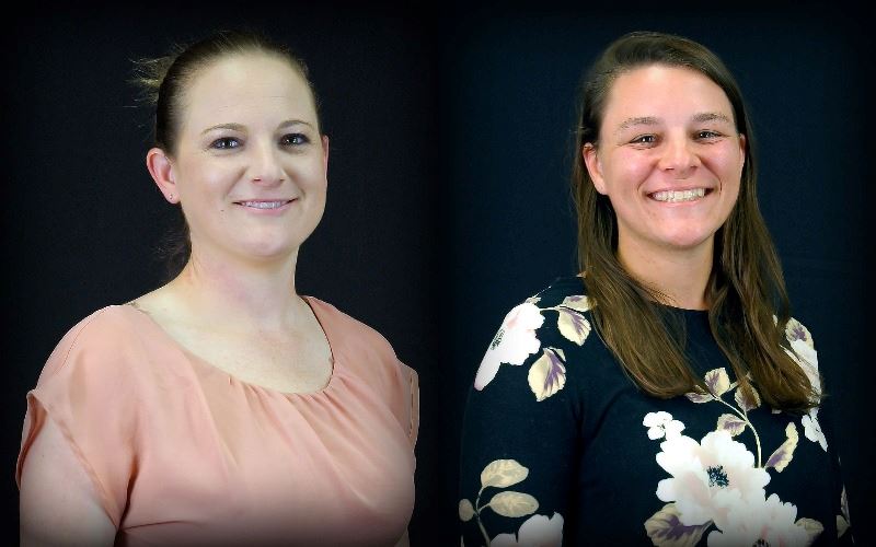 Recreation Services Manager Jaymie Heibel and recreation coordinator Gabby Anglin