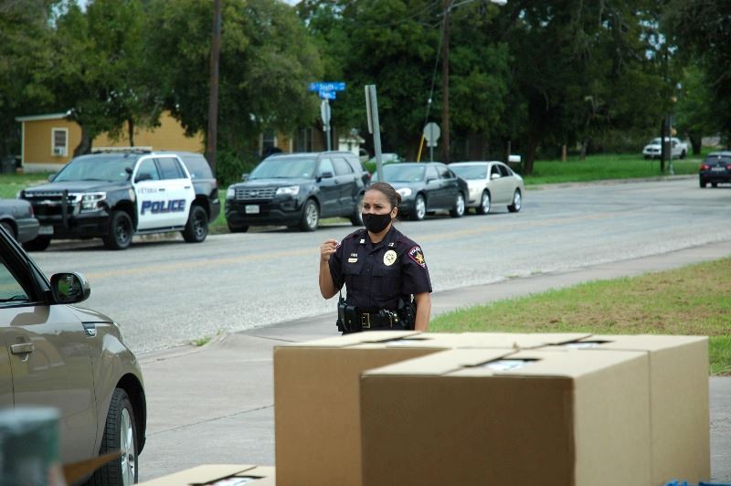 Food Bank drive up distribution 26