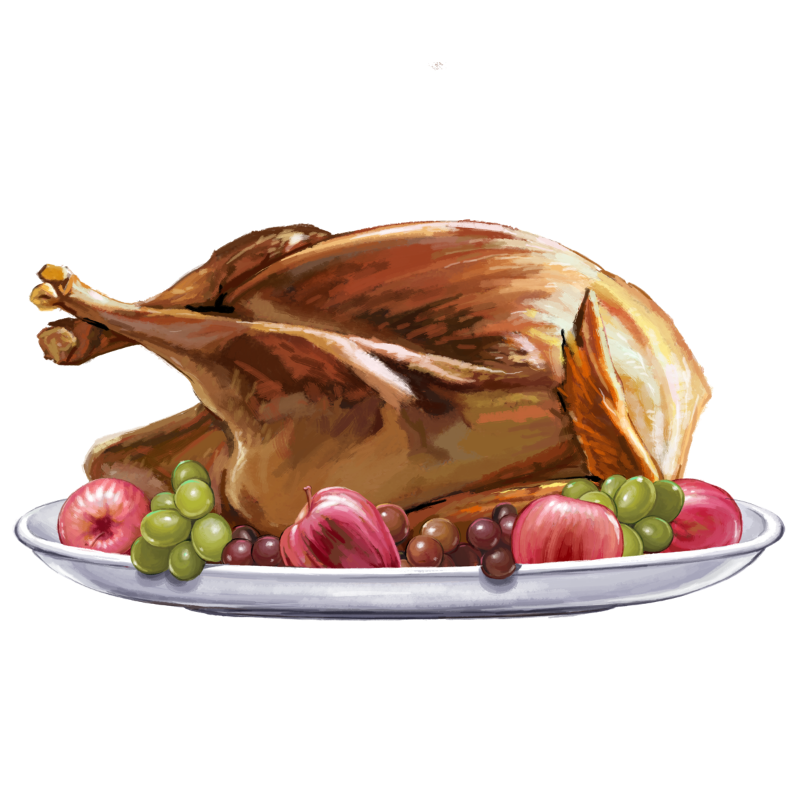 Thanksgiving turkey on a serving platter