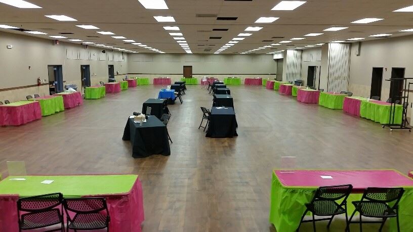 Healthy Woman Vendor Set Up