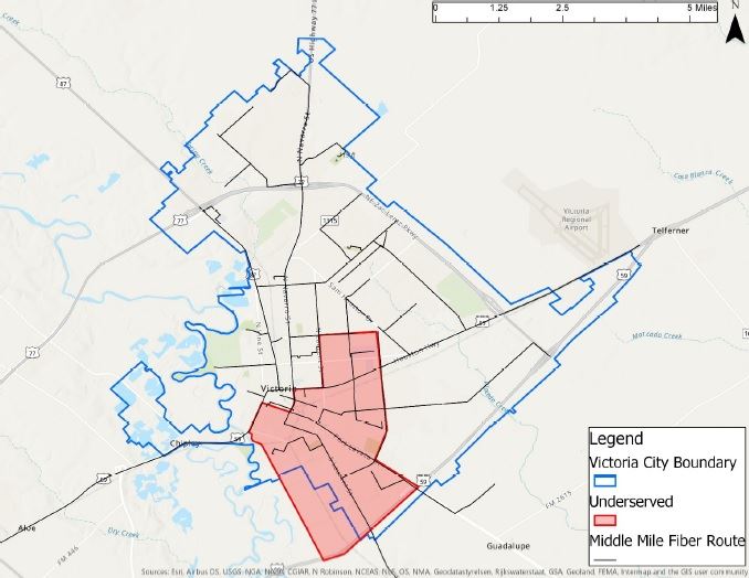 Map shows an outline of Victoria with an underserved area highlighted to the south.
