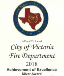 City of Victoria Fire Department 2018 Achievement of Excellence Silver Award