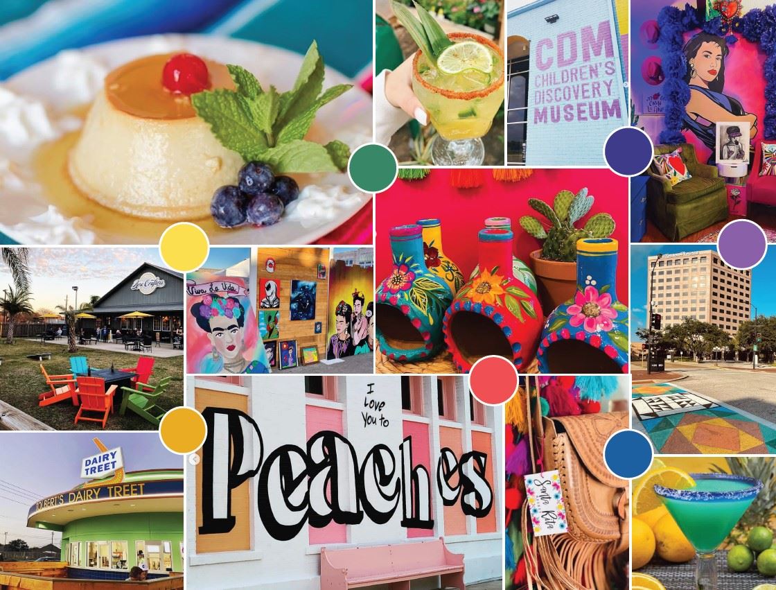 Images of Victoria, including arts, dining and entertainment, with color samples