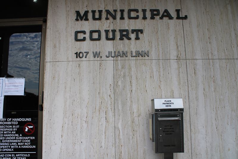 A dropbox outside the Municipal Court building.